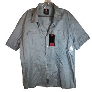 Southpole shirt men XXL short sleeve button up green casual western summer NWT